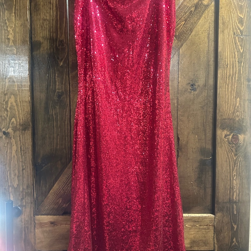 Red Sequin Skirt
